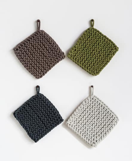 Hello Honey® Square Cotton Crocheted Pot Holders, 4ct.